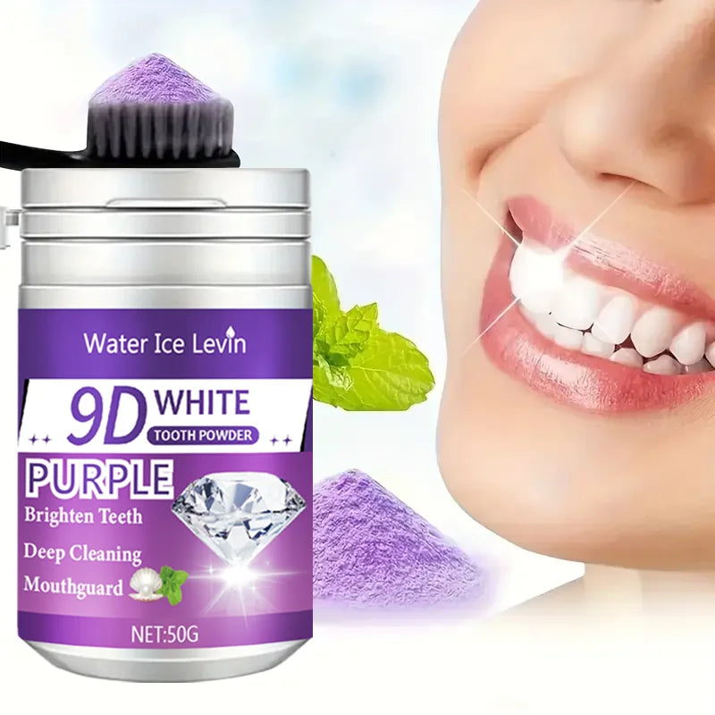 9D White Tooth Powder – Purple Brightening Teeth Whitening Formula