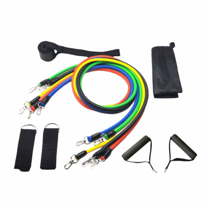 11Pcs/Set Portable TPE Tension Rope Set Anti-Break Durable Resistance Band Set Workout Bands Colorful Elastic Training Band