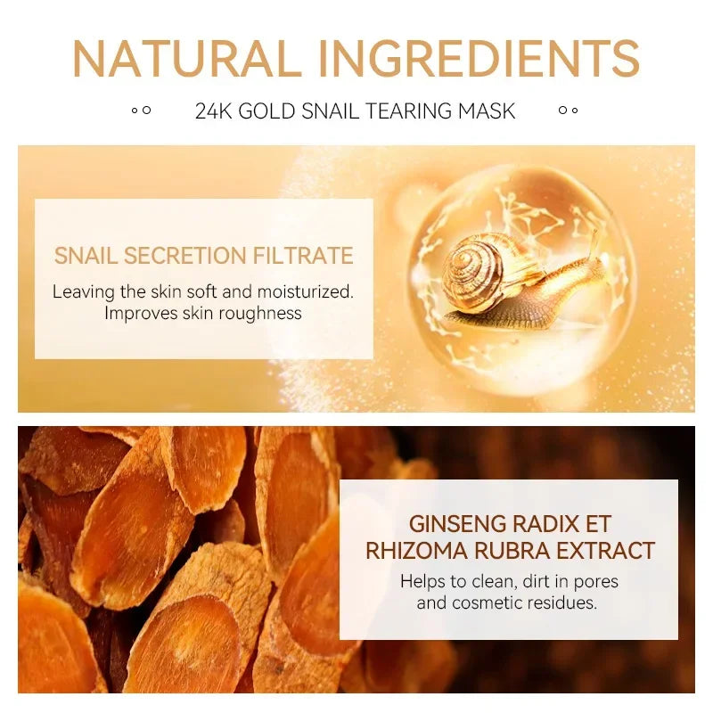 24K Gold Snail Collagen Peel-Off Mask