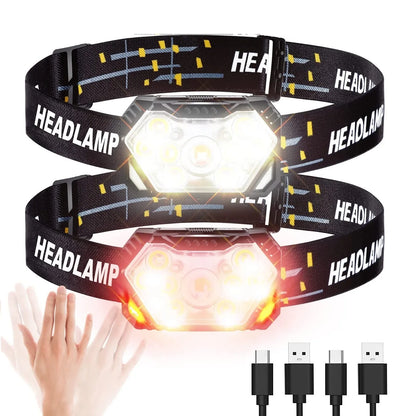 Farol de cabeça com 9 LEDs de luz ultra forte.