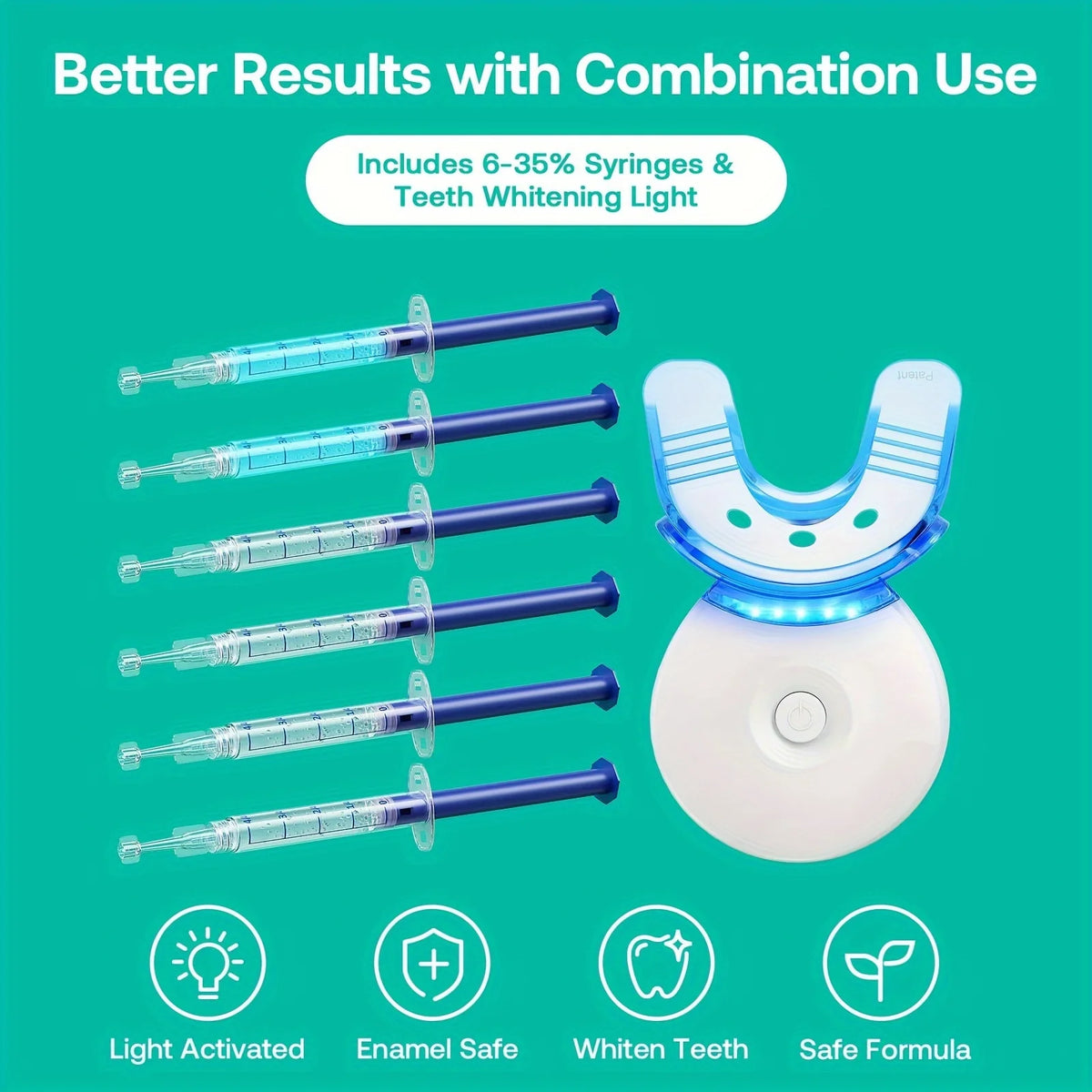 LED Teeth Whitening Kit with Whitening Gel