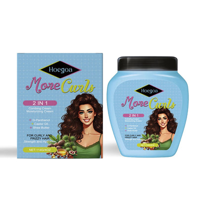 Frizz-free in minutes, conditioner for curly and dry hair.