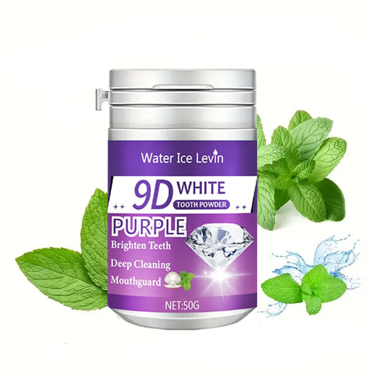 9D White Tooth Powder – Purple Brightening Teeth Whitening Formula