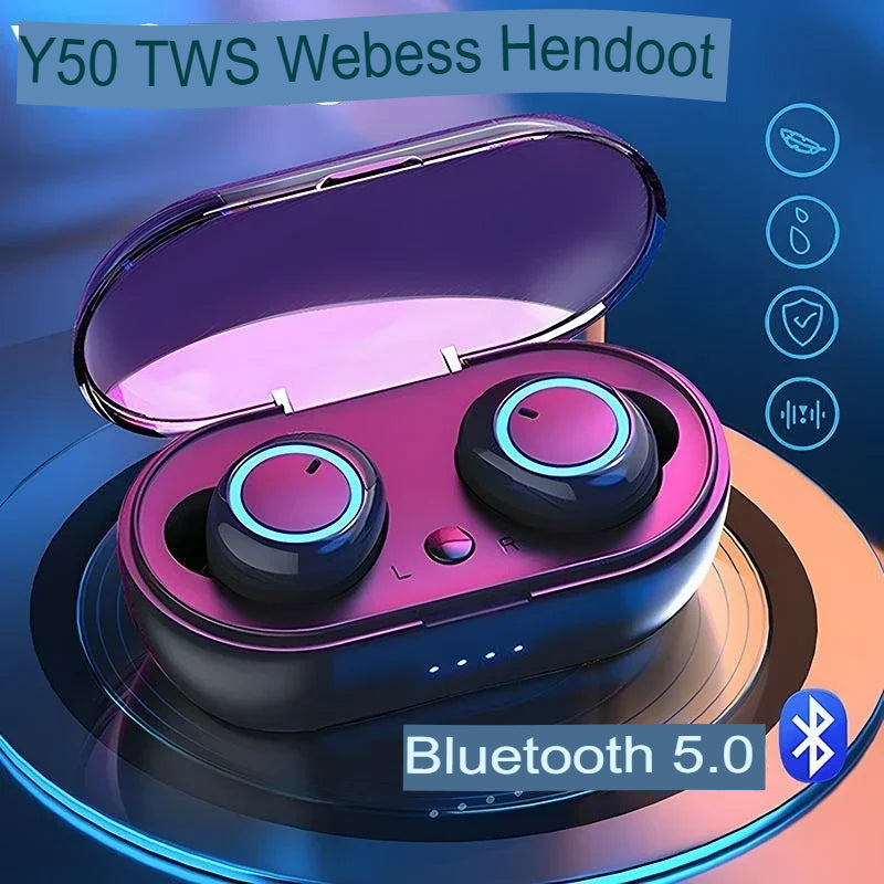 Fones de ouvido Bluetooth Y50 TWS sem fio