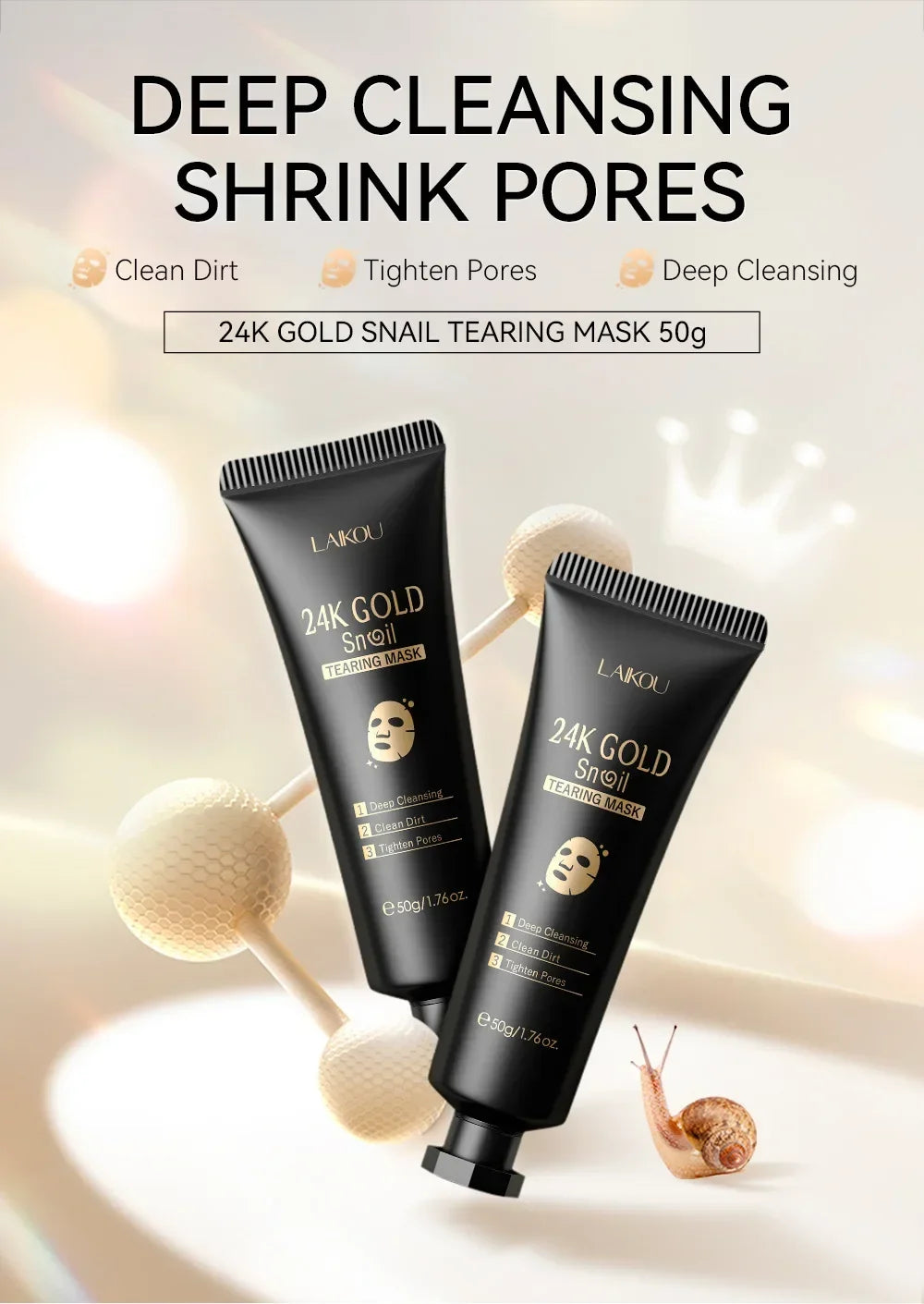 24K Gold Snail Collagen Peel-Off Mask