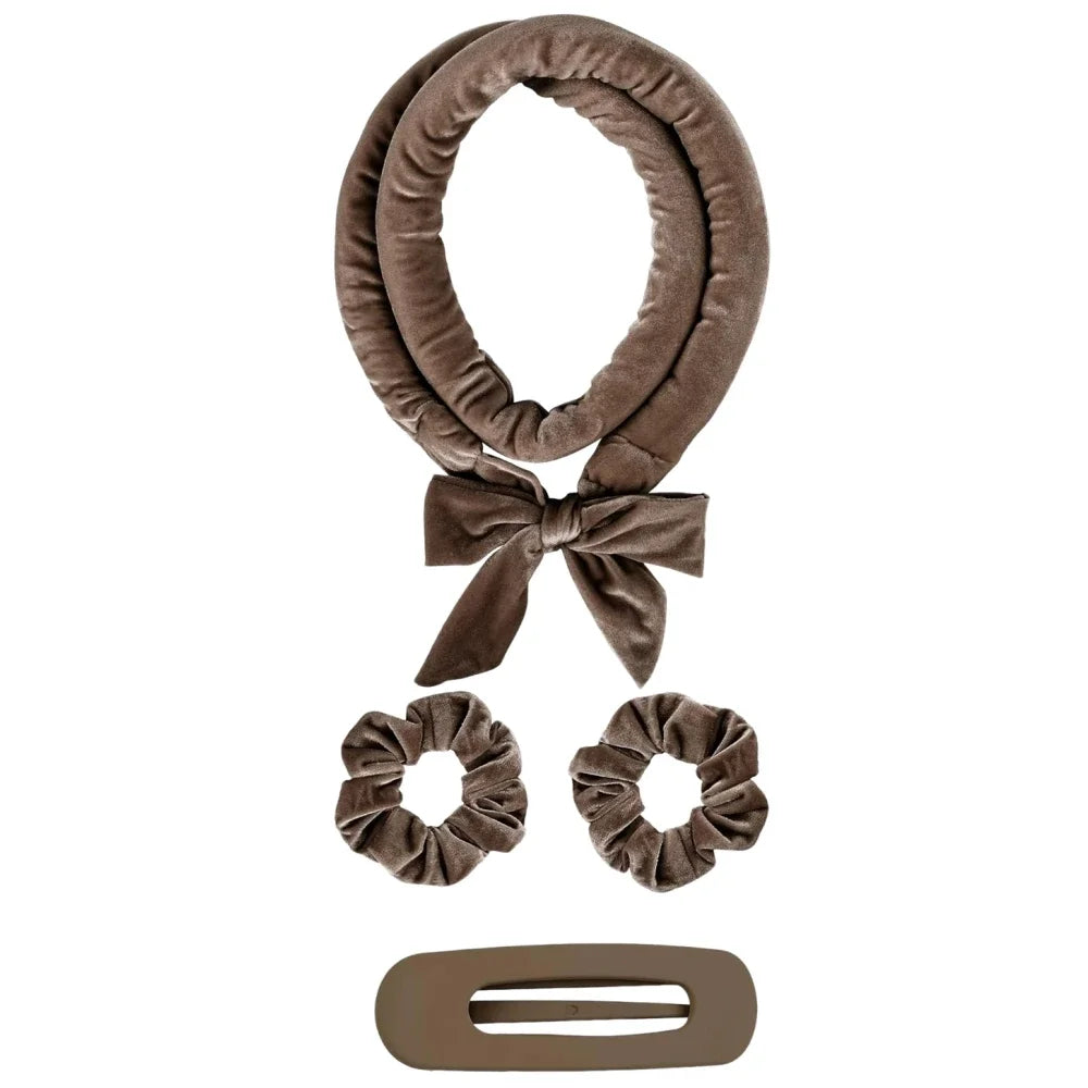 Heatless Curling Rod Headband with Satin Scrunchies