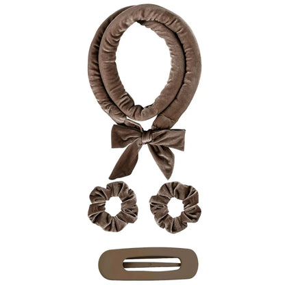 Heatless Curling Rod Headband with Satin Scrunchies
