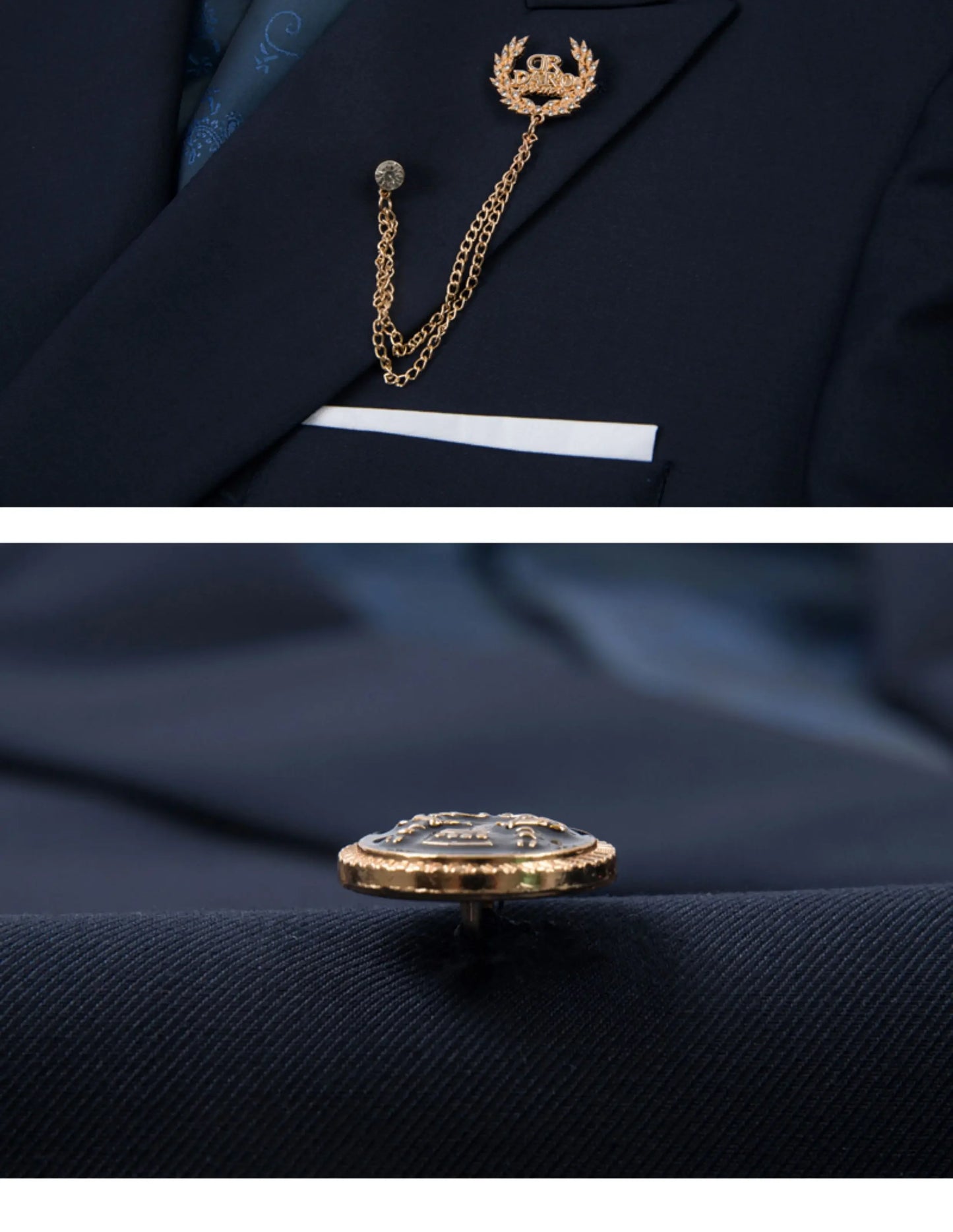 Men's British-Style Double-Breasted Suit