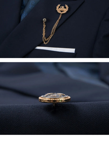 Men's British-Style Double-Breasted Suit