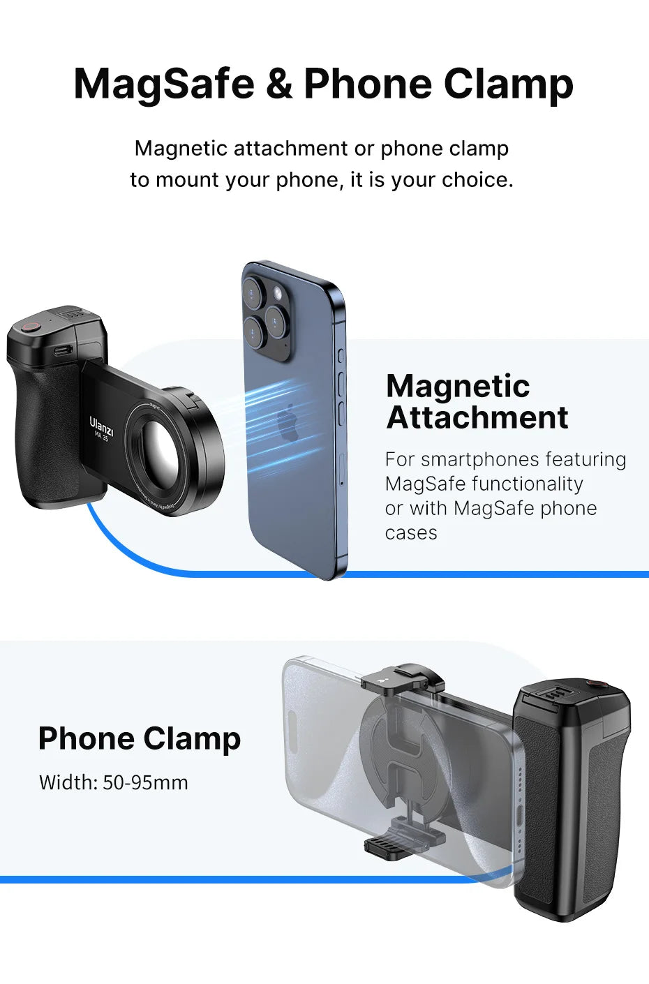 Ulanzi MA35 MagSafe Bluetooth Selfie Grip & Stabilizer