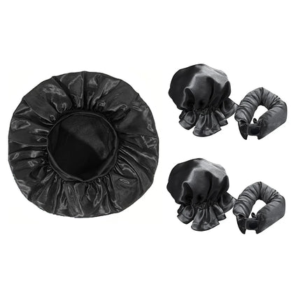 Heatless Hair Curler & Satin Sleeping Cap Set