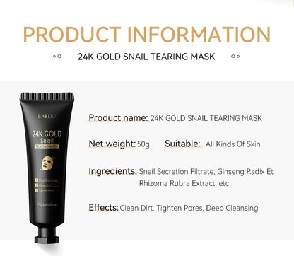 24K Gold Snail Collagen Peel-Off Mask
