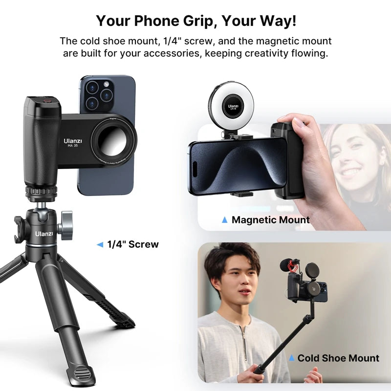 Ulanzi MA35 MagSafe Bluetooth Selfie Grip & Stabilizer
