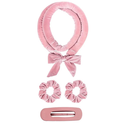 Heatless Curling Rod Headband with Satin Scrunchies