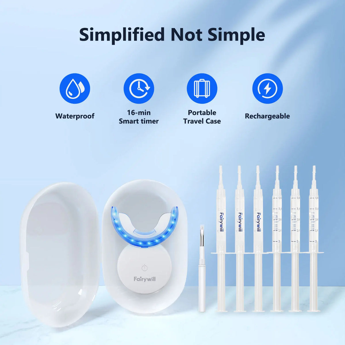 LED Teeth Whitening Kit with Whitening Gel