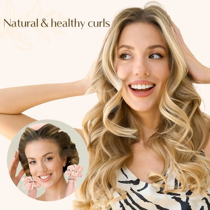 Heatless Curling Rod Headband with Satin Scrunchies