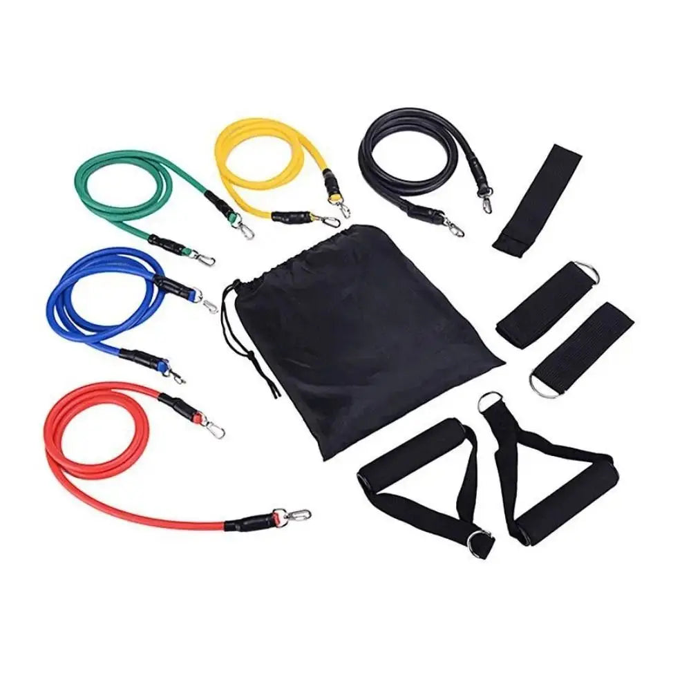 11Pcs/Set Portable TPE Tension Rope Set Anti-Break Durable Resistance Band Set Workout Bands Colorful Elastic Training Band