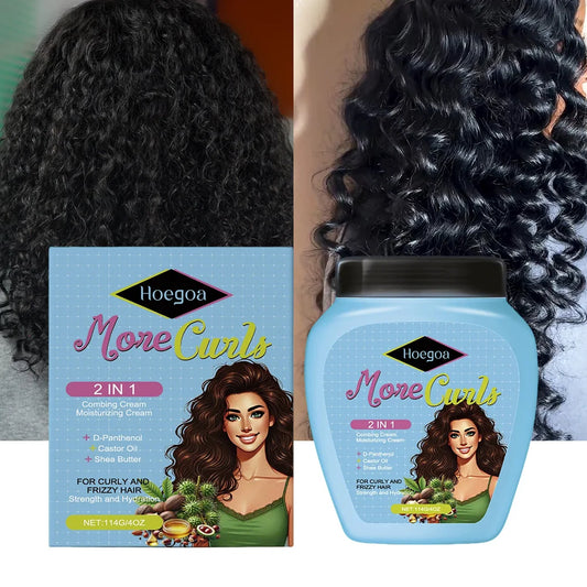 Frizz-free in minutes, conditioner for curly and dry hair.