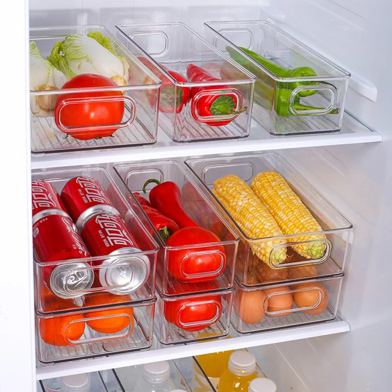 Refrigerator Storage Box  Organizer Fridge Stackable Design