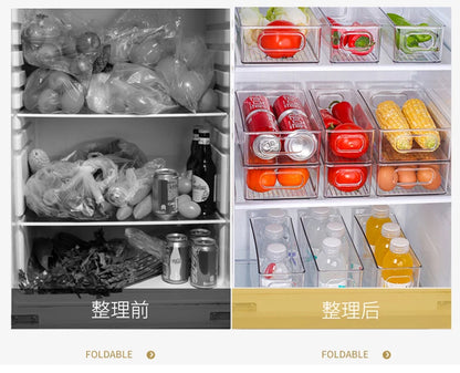 Refrigerator Storage Box  Organizer Fridge Stackable Design