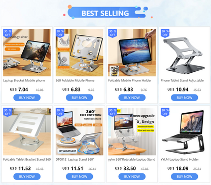 Adjustable Aluminum Laptop & Tablet Stand