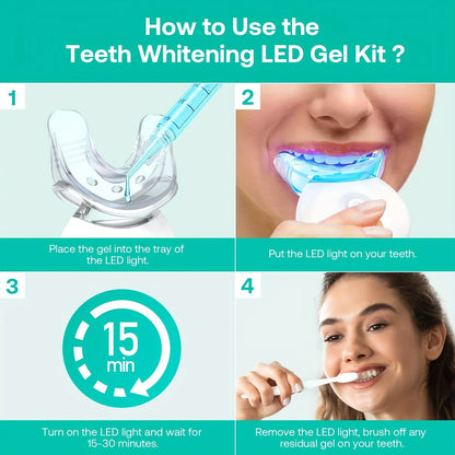LED Teeth Whitening Kit with Whitening Gel