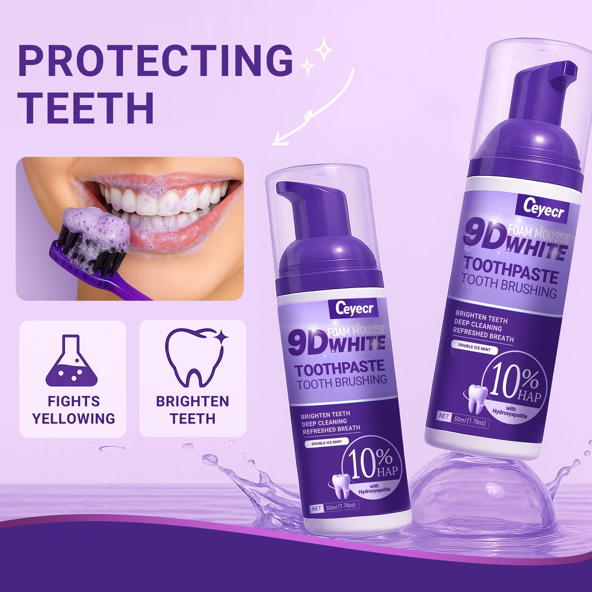 9D White Mousse Toothpaste