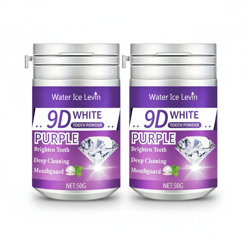 9D White Tooth Powder – Purple Brightening Teeth Whitening Formula