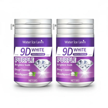 9D White Tooth Powder – Purple Brightening Teeth Whitening Formula
